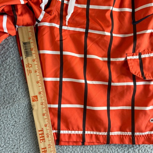 NUEVO Nike Board Shorts Para Hombres Mediano Naranja Cuadros Bañador Híbrido Surf Playa - Imagen 12 de 13