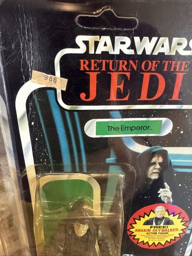 Figura de acción The Emperor ROTJ 71240 1984 Star Wars 79 reverso sin usar, en caja sin perforar LH599 - Imagen 12 de 24