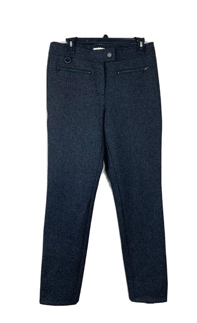Erin Snow Womens 10 Jes Slim Leg Pants Merino Wool Gray Ski Stirups | eBay