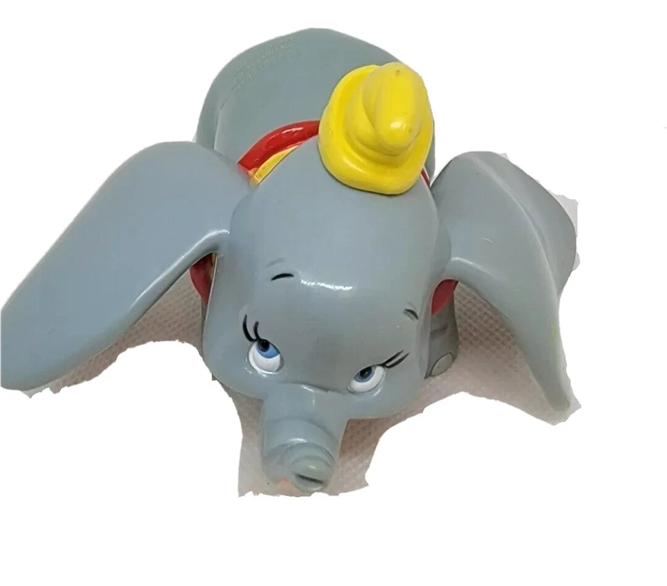 Juguete Dumbo Elephant Raddle 2001 bebé vinilo goma compañero de juegos vintage Foto 2 de 4