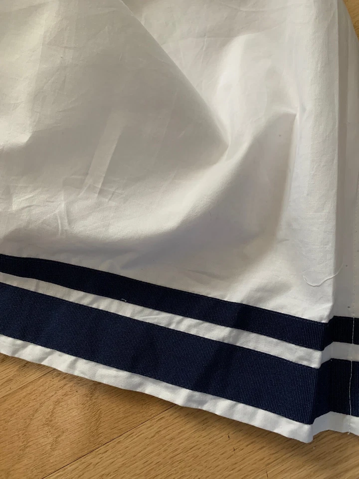 Pottery Barn Kids Toddler Bedding Blue Harper Skirt Crib - Image 3 of 4