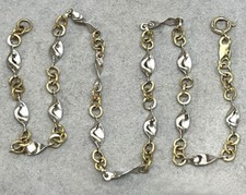 14K Multitone Bracelet Anklet - 10 in