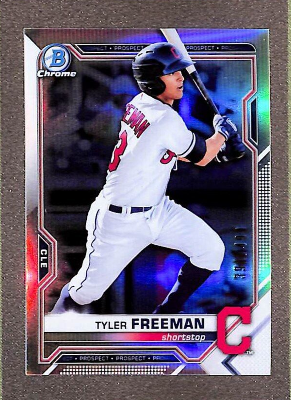 2021 Bowman Chrome #BCP-182 Tyler Freeman Rookie RC Refractor