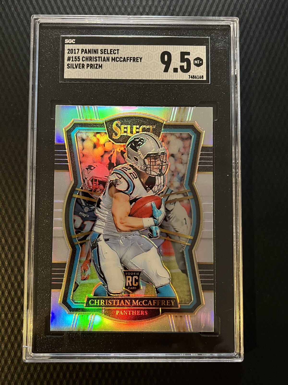 2017 Panini Select Christian McCaffrey Premier Level SILVER SGC 9.5 RC #155 MT+