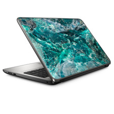 Universal Laptop Skins Wrap for 14" - chrysocolla hydrated copper glass teal