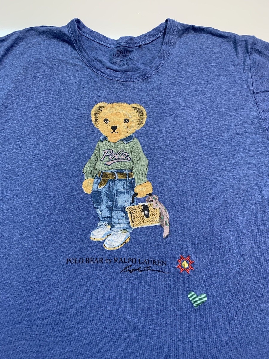 POLO RALPH LAUREN 半袖Tシャツ POLO BEAR Polo Ralph Lauren Girls White Polo Bear Graphic Short Sleeve