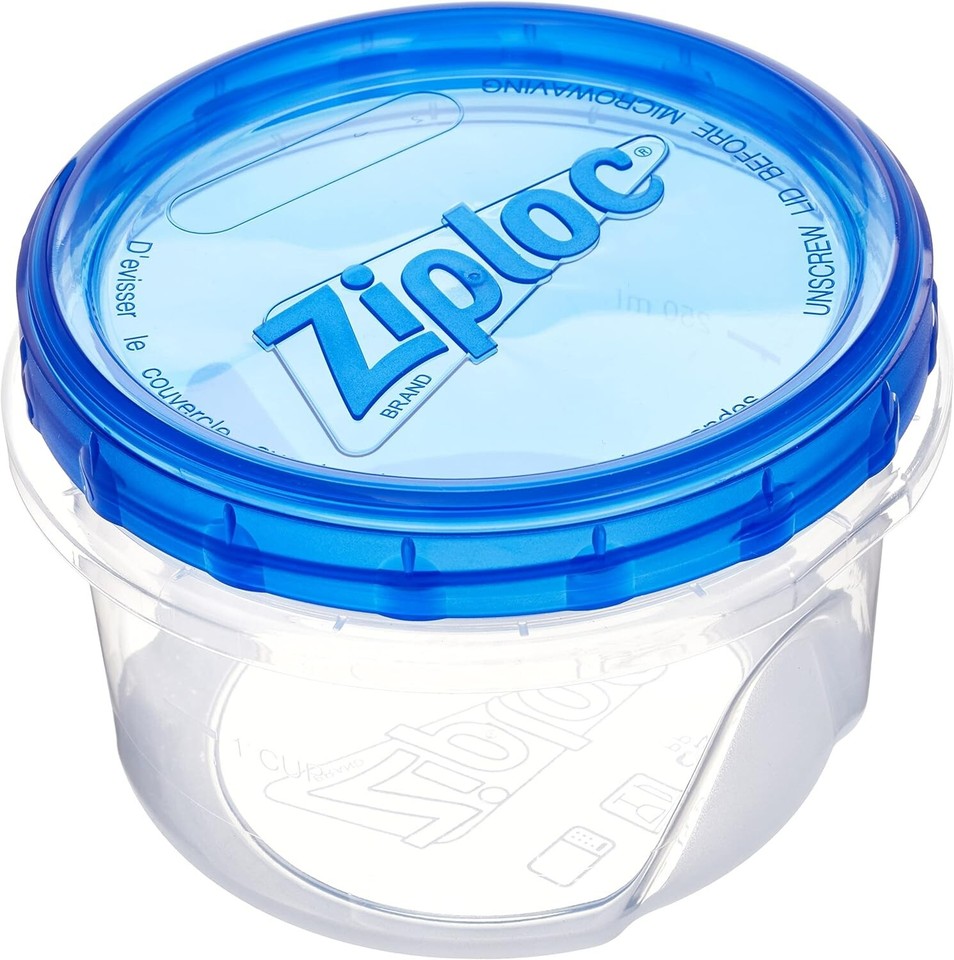 Ziploc 2 Cup 16oz Twist N Loc Food Storage Meal Prep Containers