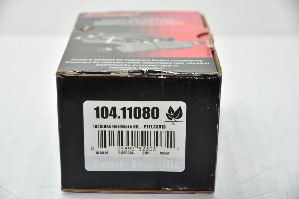 💎2011-2014 Audi TT Semi Metallic Rear Brake Pads With Hardware 104.11080 - Image 4 of 4