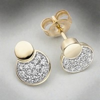 Ohrstecker 333 Gold Gelbgold 28 Zirkonia Ohrringe Goldohrringe Goldohrstecker