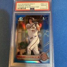 2022 Bowman Draft #BDC138 Andrew Pintar Chrome Blue Refractor /150 PSA 10 Pop 2