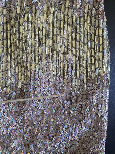Sherri Hill Gold Sequin Beaded Embellished Dress Gorgeous Prom Party Event Sz 4 - Picture 17 of 18