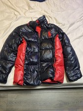 Polo Ralph Lauren Boys Down Puffer Jacket No Hood Black L LARGE 14-16 Preloved