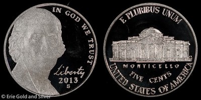 2013-S 5C Proof Jefferson Nickel Tube of 40