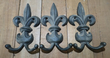 Vintage Iron Hook Set 3 Wall Mount Hat Coat T...