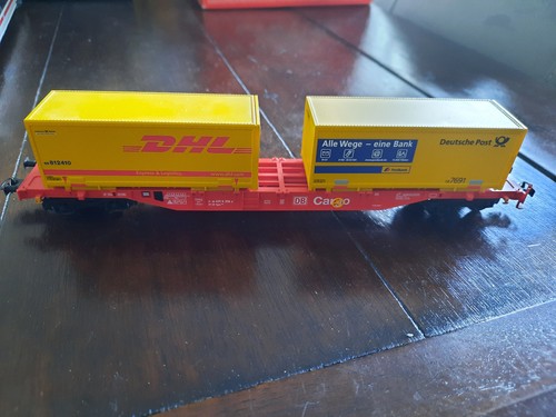 ‼️ Fleischmann H0 865250 K 86 5250 Containerwagen Container POST DHL ohne OVP ‼️ | Zustand: Gebraucht