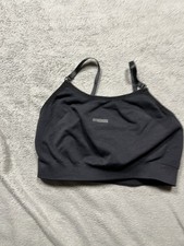 Gymshark Flex Strappy Sports Bra Womens Small Black Minimal Tank Workout Gym