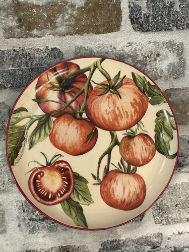 Williams-Sonoma Botanical Tomato COPIA HEIRLOOM Salad Plate 8 3/4”with Crazing - Picture 14 of 19