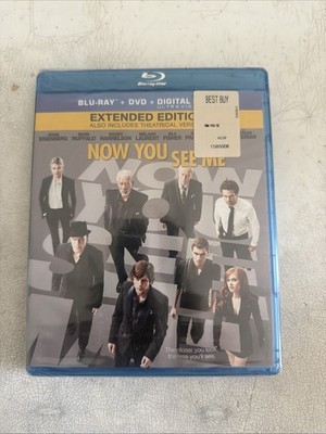 Now You See Me Extended Edition Blu-ray-DVD-Digital *Brand New*