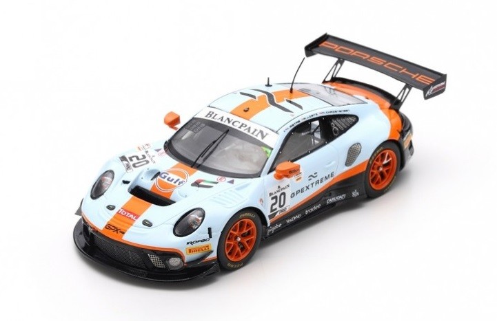 Miniature Porsche 911 GT3 R Spark 24h Spa 2019 en résine premium