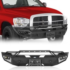 Fit 2006 2007 2008 Dodge Ram 1500 Textured Steel Front Bumper W Winch Plate