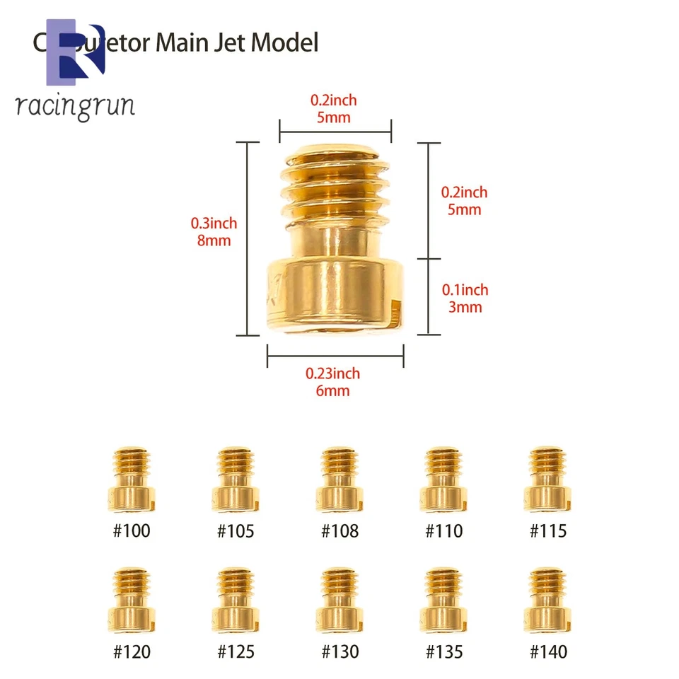 Kit de chorro de carburador 40x para cangrejo, piloto y chorros principales PWK Keihin OKO CVK KOSO Foto 2 de 4