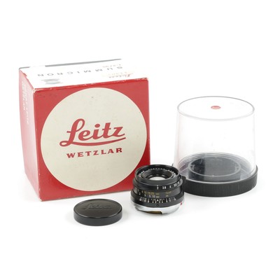 LEITZ 35MM F2 SUMMICRON 8 ELEMENT BLACK CHROME + BOX SAWOM / 11307 #4161