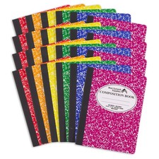 Blue Composition Notebook 24-Pack Wide Ruled 100 Sheets Marble