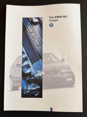 Mint! 1995 BMW M3 Coupe E36 Introductory Sales Brochure 20 Pages! USA