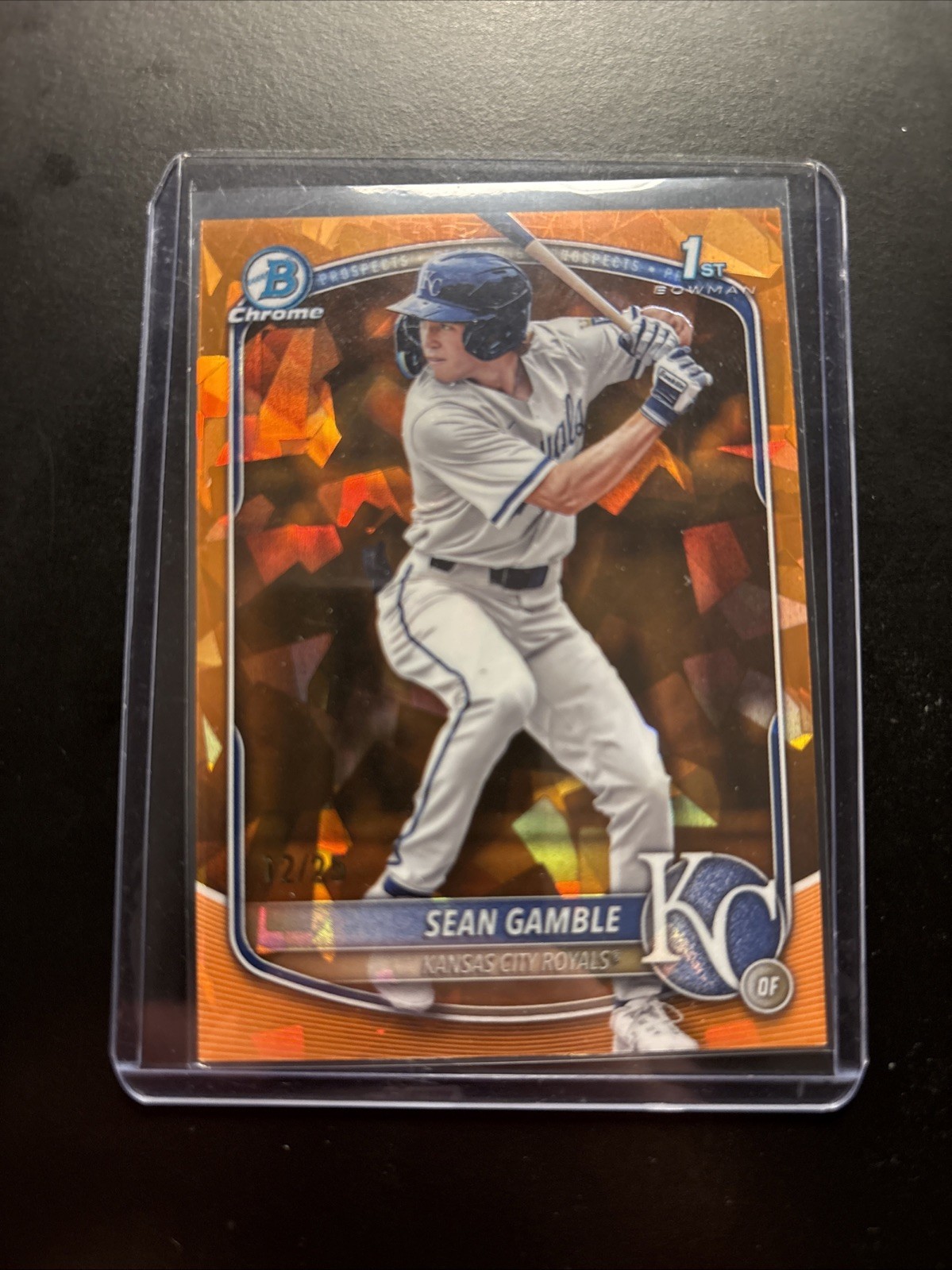 Sean Gamble 1st Bowman Draft Sapphire 2025 Orange /25 Royals