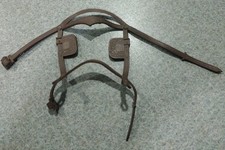 1960's-70's Marx Johnny West Buckboard Wagon Dark Brown Bridle Damaged Buckle
