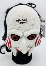 TOBIN BELL SIGNED FULL SIZE BILLY MASK TOTS JIGSAW SAW AUTOGRAPH HORROR BAS 114