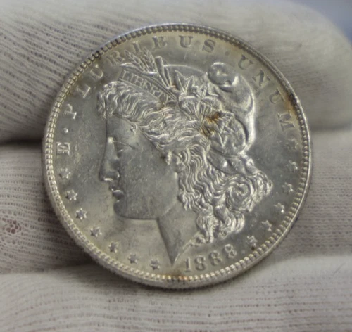 1888 US Morgan Silver Dollar $1 AU+