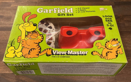 Vintage Garfield View-Master Gift Set with box free shipping