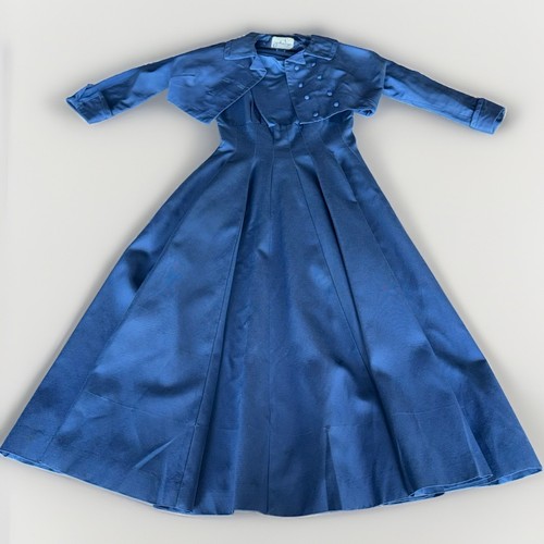 Vintage 1950’s Jonathan Logan Blue Dress & Bolero Jacket Set Rockabilly Fit