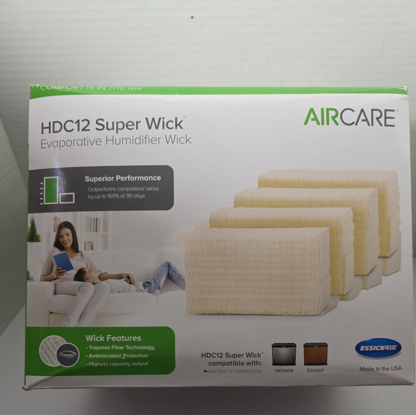 Filter 4 Pack Hdc12 Super Wick Replacement Essick Air Ea1407 Hd1409