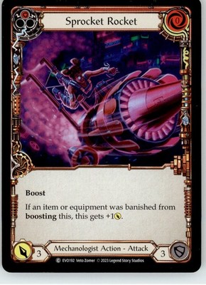 Sprocket Rocket (Red) - Bright Lights - EVO192 - Rainbow Foil NM Flesh and Blood