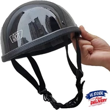 Beanie Motorcycle Half Helmet Ultralight DOT Approved Skull Cap Scooter Chopper