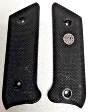 Early Ruger Standard Model Grips Black Checkered Plastic Grip w/ Medallion OEM