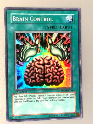 yugioh Brain Control TLM-EN038 1st Ed Super North American light played