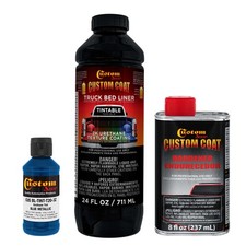 Custom Coat Blue Metallic 1 Quart Urethane Spray-on Truck Bed Liner Kit Easy Mix Custom Coat Blue Metallic 1 Quart Urethane Spray-on Truck Bed Liner Kit Easy Mix