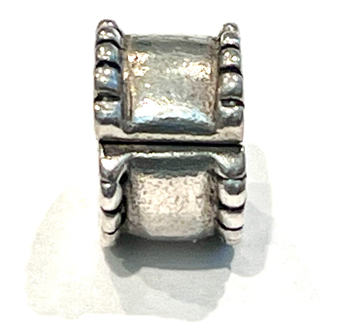 PANDORA 790267 Beveled Sterling Silver Clip RARE Authentic RETIRED  - Picture 3 of 5