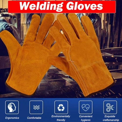 Cowhide Labor Gloves Wear Resistant Safety Gloves New Mechanic Glove Driving - Picture 5 of 11