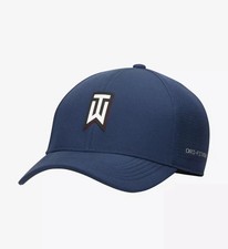 Nike Tiger Woods TW Structured Dri-FIT ADV Club Golf Hat Cap Navy White Sz L/XL