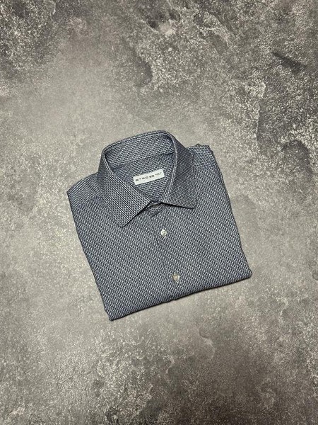 Men Etro Shirt Navy Cotton 38 / M / 46 #2ZU6