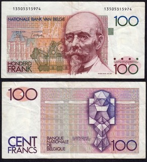 Belgium 100 Francs Banknote 1978 1981 Hendrik Beyaert Fine