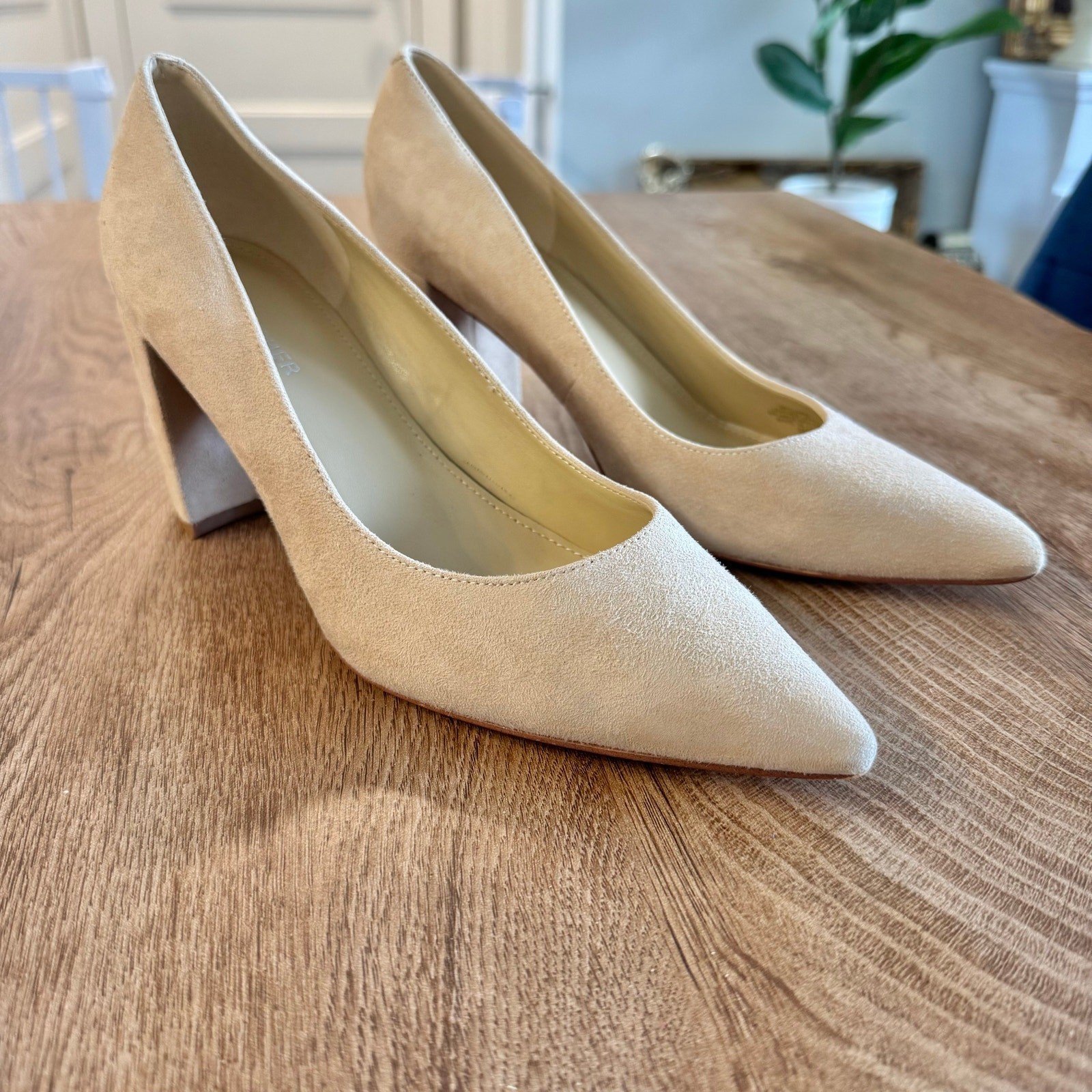 Marc Fisher | Claire Light Tan Suede Block Heels | Women’s Size 8