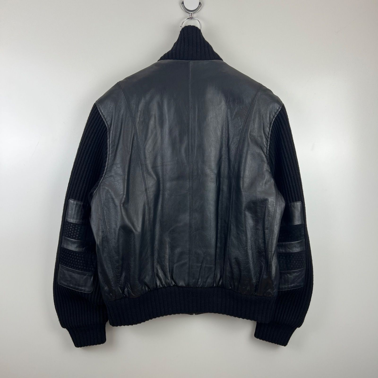 Balmain Paris Leather Patch Wool Jacket Black M 2… - image 11