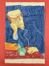 Vincent van Gogh Drawing on paper (Handmade) signed and stamped