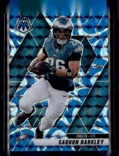 2025 Panini Mosaic #212 Saquon Barkley Mosaic Reactive Blue