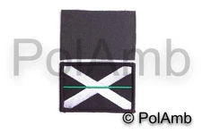 Thin Green Line Scottish Saltire Hook Fastener Patch Ambulance Paramedic LRG